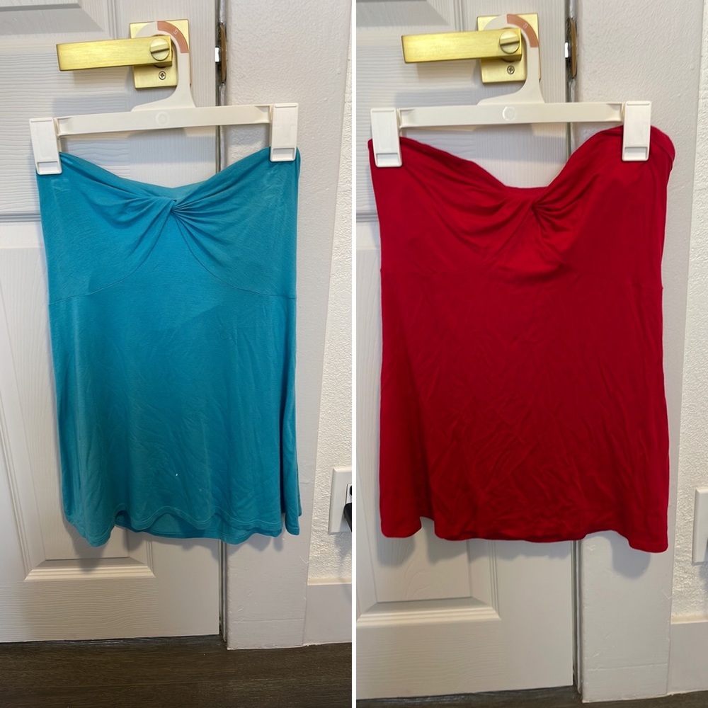 2 Victoria’s Secret strapless tops